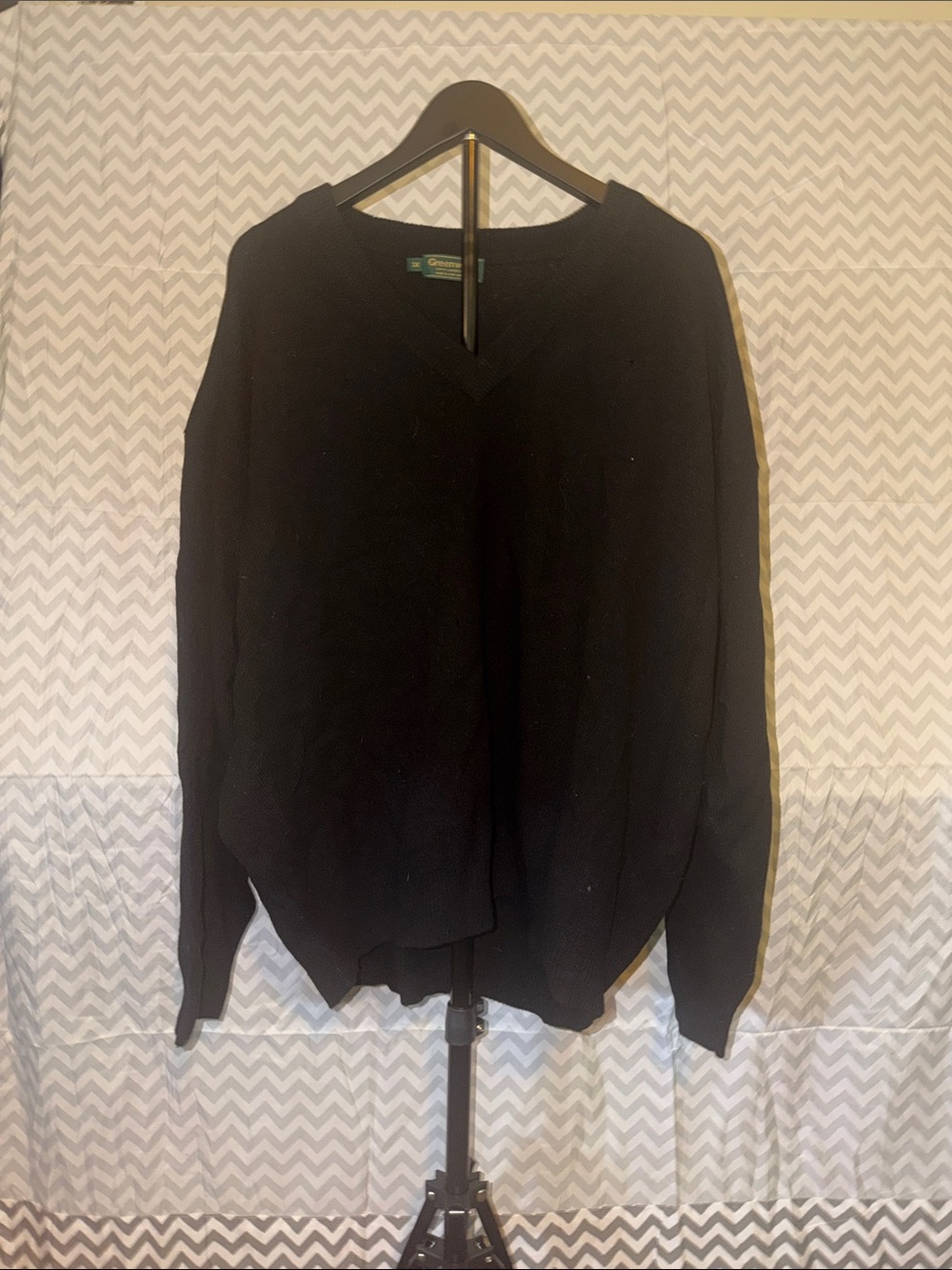 Classic Men's Black V-Neck Sweater